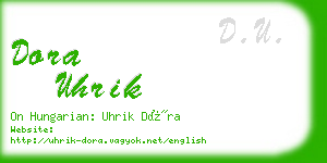 dora uhrik business card